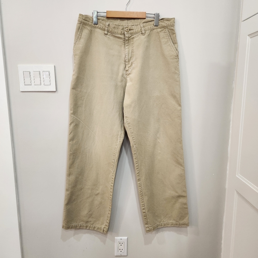 Patagonia Pants Mens 34x31 Beige Canvas Heavy Outdoor Hiking Twill Chino Khakis